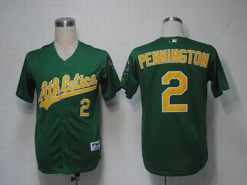 Oakland Athletics #2 Cliff Pennington Green MLB Jerseys