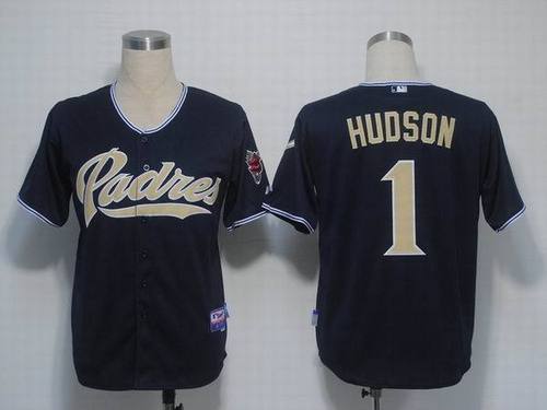 San Diego Padres #1 Orlando Hudson Dark Blue MLB Jerseys
