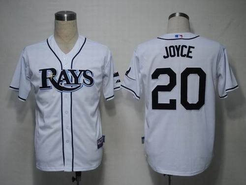 Tampa Bay Rays #20 Matt Joyce White MLB Jerseys