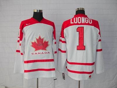 2010 Winter Olympic Team Canada #1 Roberto Luongo White NHL Jerseys