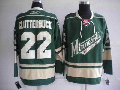 Minnesota Wild #22 Cal Clutterbuck Green NHL Jerseys