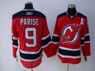 New Jersey Devils #9 Zach Parise Red Home NHL Jerseys
