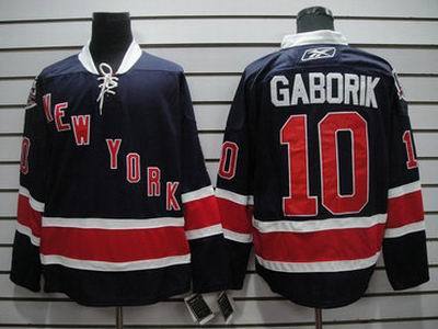 New York Rangers #10 Marian Gaborik Dark Blue NHL Jerseys