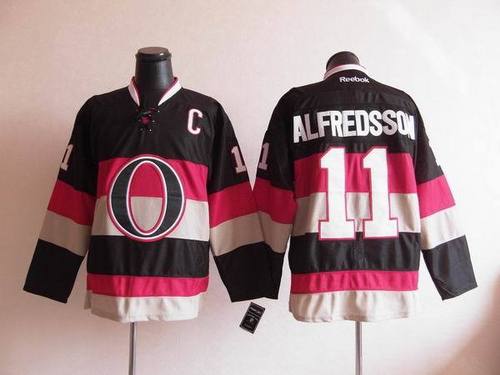 Ottawa Senators #11 Daniel Alfredsson Black 2011 New NHL Jerseys