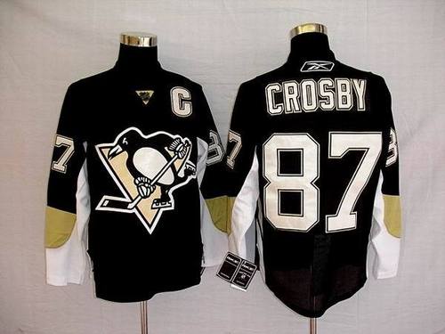 Pittsburgh Penguins #87 Sidney Crosby Black NHL Jerseys