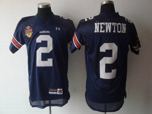 NCAA Auburn Tigers #2 Cameron Newton Dark Blue Jerseys