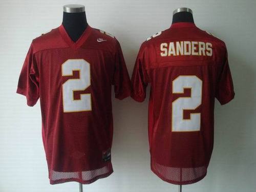 NCAA Florida State Seminoles #2 Deion Sanders Red Jerseys