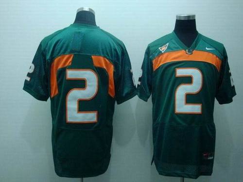 NCAA Miami Hurricanes #2 Jon Beason Green Jerseys
