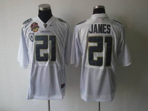 NCAA Oregon Ducks #21 LaMichael James White Jerseys