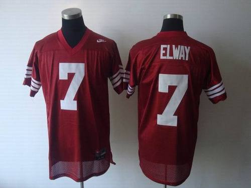 NCAA Stanford Cardinal #7 John Elway Red Jerseys