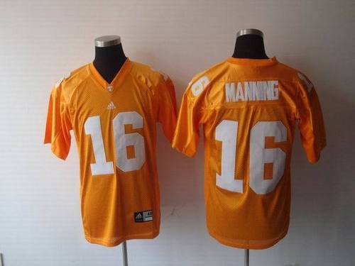 NCAA Tennessee Volunteers #16 Peyton Manning Orange Jerseys