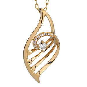Ag Real Diamond center Solitaire Diamond Fashion Pendant # AGSP0113
