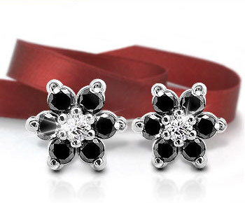 Ag Real Diamond Black Diamond Fashion Earring # AGSE0016
