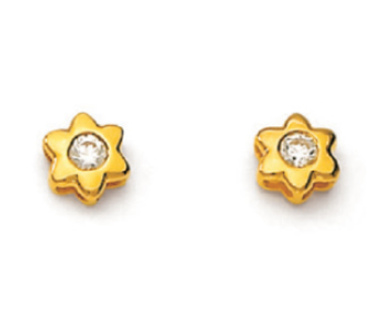 Ag Real Diamond Two Stone Fancy Star Shape Earring # AGSE0022