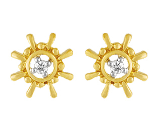 Ag Real Diamond Two Stone Traditional Earring # AGSE0024
