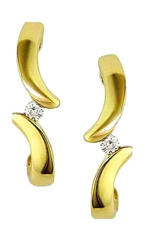 Ag Real Diamond Solitaire Diamond Fancy Earring # AGSE0037