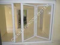 Upvc Folding Door - 2-5 Foot Size, White Color | Smooth Sliding, Impeccable Finish, Weather Resistant, Enhanced Security Locking System