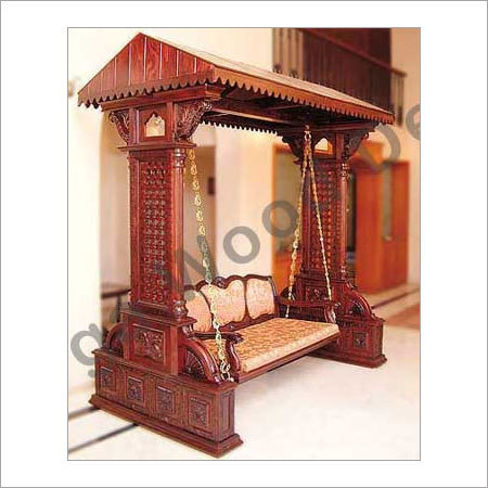 Wooden Carved Swing Jhula