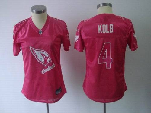 Arizona Cardinals #4 Kevin Kolb Pink Fem Fan NFL Women's Jerseys