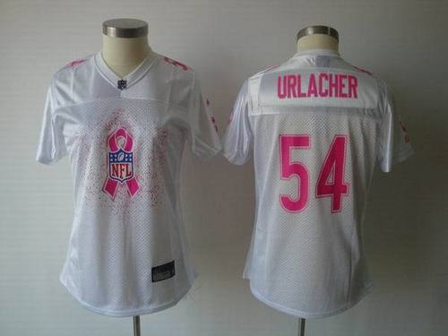 Chicago Bears #54 Brian Urlacher White 2011 Breast Cancer Awareness Fashion NFL Women's Jerseys