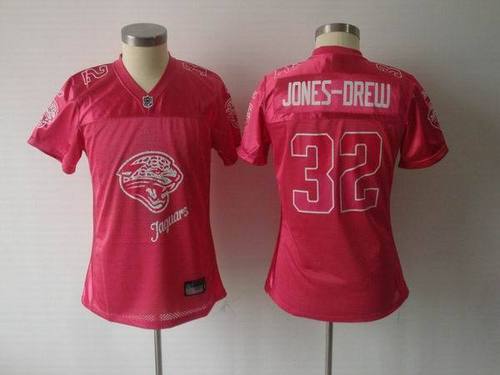 Jacksonville Jaguars #32 Maurice Jones-Drew Pink Fem Fan NFL Women's Jerseys
