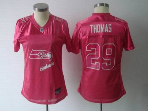 Seattle Seahawks #29 Earl Thomas Pink Fem Fan NFL Women's Jerseys