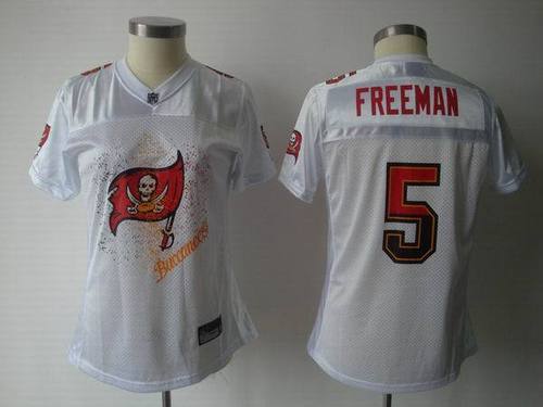 Tampa Bay Buccaneers #5 Josh Freeman White Fem Fan NFL Women's Jerseys