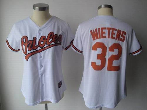 Baltimore Orioles #32 Matt Wieters White Women's Jerseys