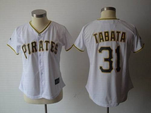 Pittsburgh Pirates #31 Jose Tabata White Women's Jerseys