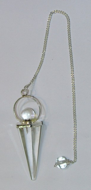 Natural Quartz Crystal 6 Faceted Pendulum - Quartz Crystal