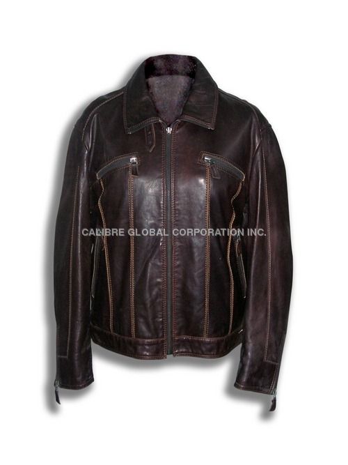 Nappa Leather Jacket Size: Large