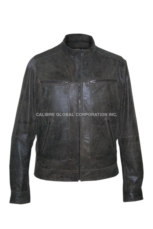 Mens Leather Jacket Exporter Las Goat Fur Coat