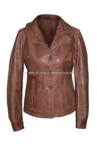 Sheep Nappa Leather Jacket - Tan Brown Color, Full Sleeves Style, Perfect Fitting And Extended Durability 