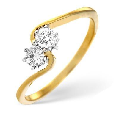 Ag Real Diamond Two Stone Slim Curve Fancy Ring # AGSR0004