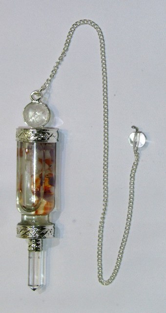 Natural Quartz Crystal Pencil and Ball with Floating Chips