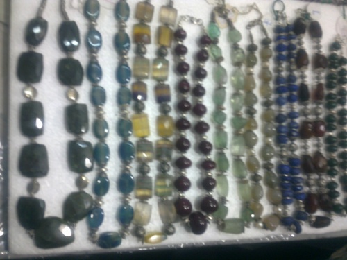 semi precious silver jewellary of india