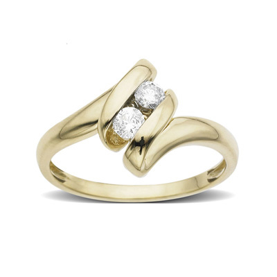 Ag Real Diamond Two Stone Fancy Ribbon Ring # AGSR0040 - Ag Real ...