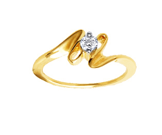 Ag Real Diamond Stone Solitaire Diamond Ring # AGSR0067