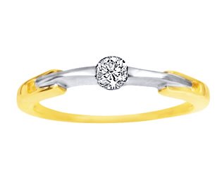Ag Real Diamond Solitaire Diamond With White Rhodium Ring # AGSR0068