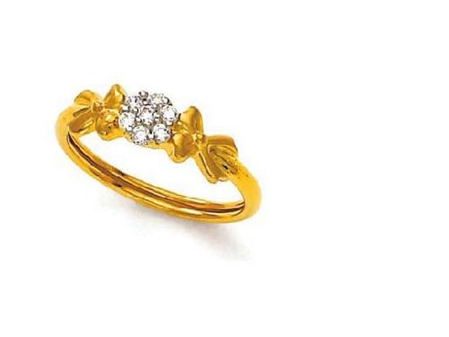 Ag Real Diamond Pressure Set Beautiful Flower Shape Ring # AGSR0072