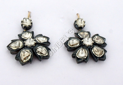 Pave Designer Cameo Earring