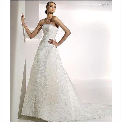 Strapless Straight Neck Ball Gown - Lace Ivory, Floor-Length | Elegant Design, Perfect Fit, Comfortable, Wrinkle-Free