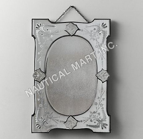 DISTRESSED WALL -MIRROR RECTANGLE