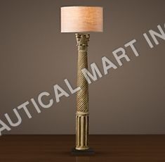 HAND-CARVED CORINTHIAN COLUMN FLOOR LAMP