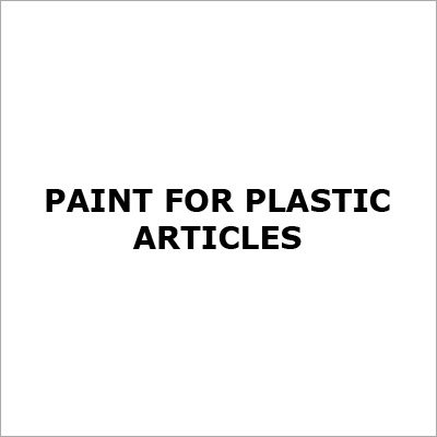 Paint For Plastic Articles