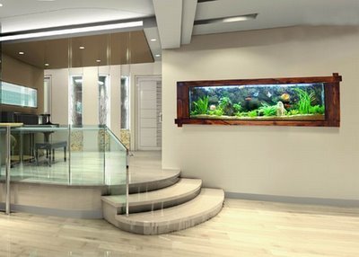 Wall Wooden Aquarium