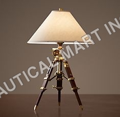 ROYAL MARINE TRIPOD TABLE LAMP ANTIQUE BRASS