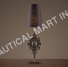 FLORAL MEDALLION BALUSTER TABLE LAMP