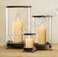 Rustic Hurricane Candle Holders