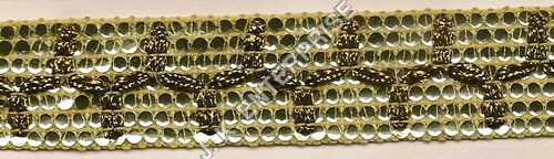 Fancy Designer Lace - Polyester 50m x 10cm Beige, Floral Jacquard, Elegant Durable Versatile